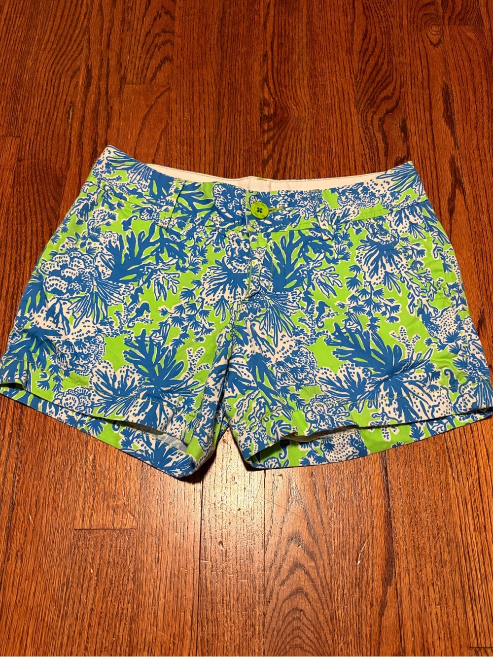 Lilly Pulitzer The Callahan Short in Limeade Biggest Fan Size 0